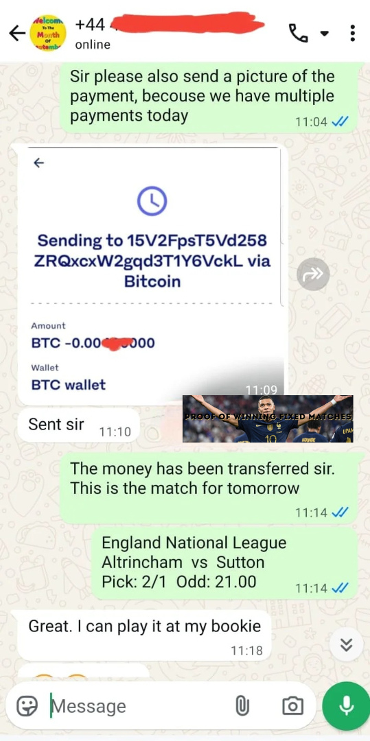 Winning Fixed Matches